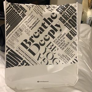 Reusable lululemon large bag.